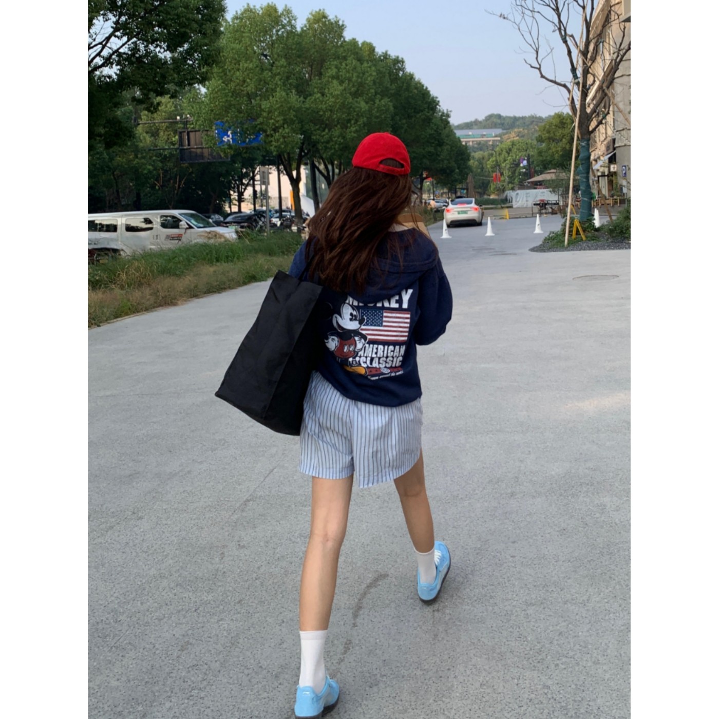 顽季果 随意穿搭松弛感~复古米奇印花开衫外套拉链卫衣女上衣韩系