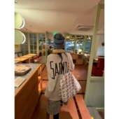 韩国ins风 小众卡通魔法米奇印花宽松圆领随意慵懒长袖 T恤女上衣