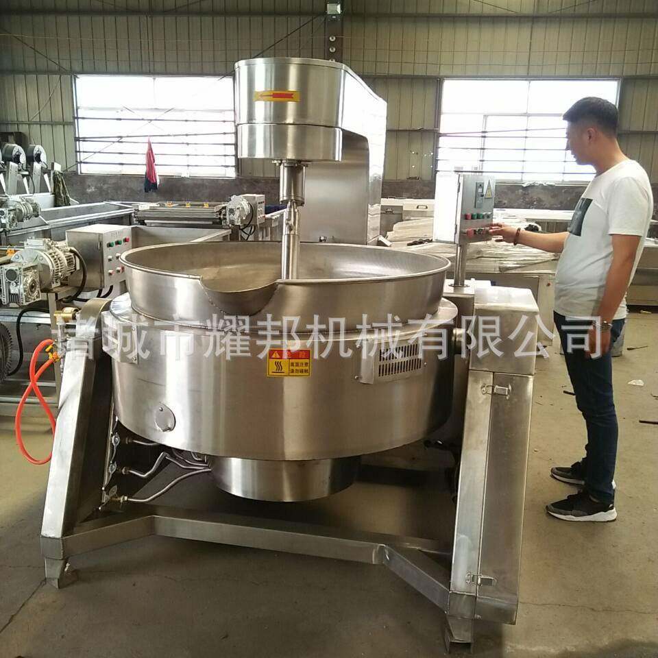 牛肉哨子大型全自动行星炒锅刮底搅拌夹层锅不粘锅防糊食品机械