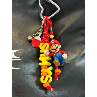 莎莎马里奥乒乓球钥匙扣挂件包挂马里奥孙颖莎周边挂件纪念品