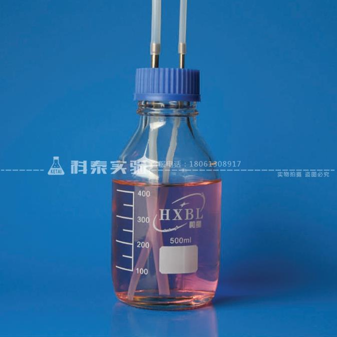 100/250/500/1000ml补料瓶反应器10L补液瓶双通盖5L发酵罐补料瓶