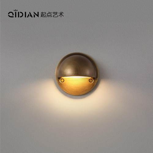 复古全铜壁灯中古风侘寂风工业风怀旧楼梯间过道卧室床头氛围灯具