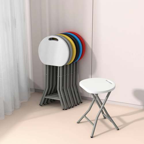 直销家用折叠凳子可便携式户外钓鱼凳家用圆凳小板凳塑料折叠椅凳