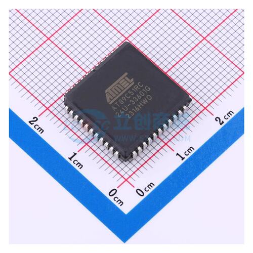单片机芯片 AT89C51RC-24JU PLCC-44(16.6x16.6) 32KB 24MHz