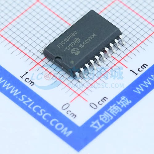 单片机芯片 PIC16F690-I/SO SOIC-20-300mil 7KB 20MHz