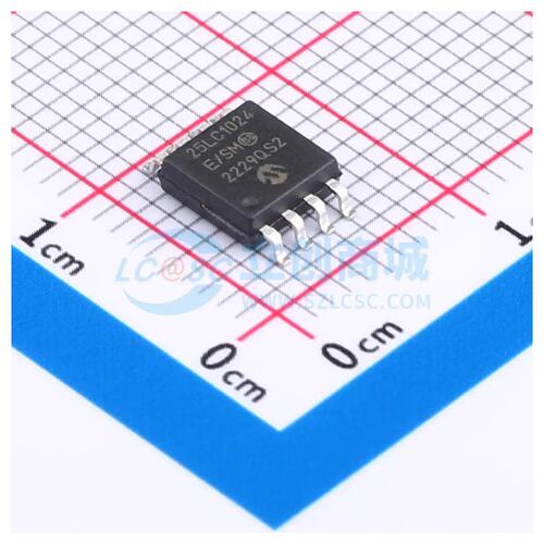 EEPROM 25LC1024T-E/SM SOIJ-8-5.28mm 1Mbit 20MHz 原装正品