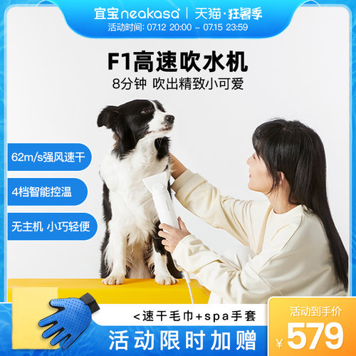 宜宝宠物高速吹水机狗狗吹风机大功率静音大型犬猫咪专用烘干吹毛