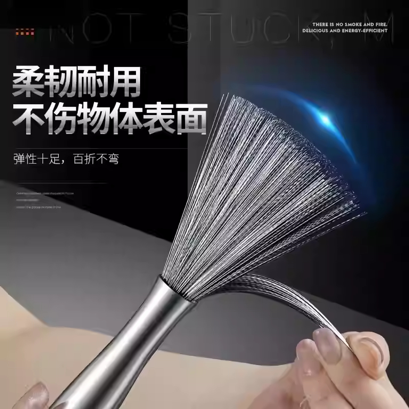 不锈钢锅刷家用洗锅神器厨房食堂厨具专用清洁刷钢丝长柄洗碗刷子