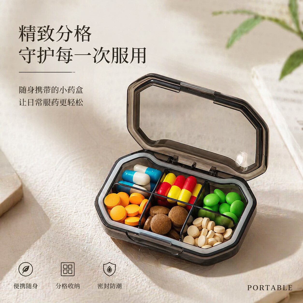 小药盒便携式迷你小号随身早午中图片