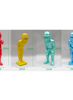 岳敏君抽象人雕塑摆件简约现代客厅家居装饰品创意摆设潮流迎宾