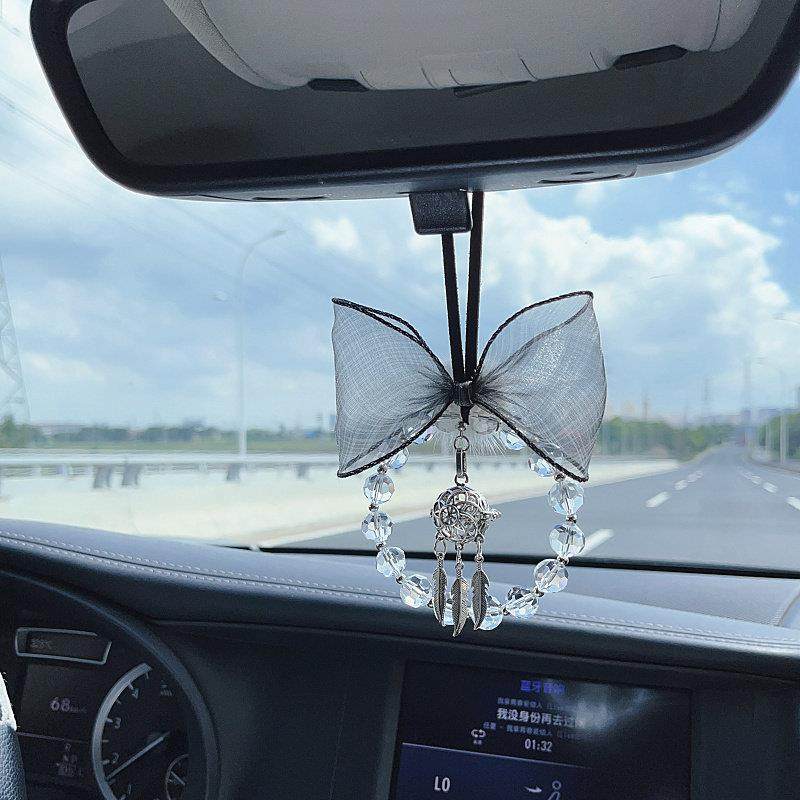 汽车挂件车载香薰挂饰车内后照镜吊坠女士水晶香水车用饰品蝴蝶结,汽车用品/电子/清洗/改装,车挂,淘宝优惠券,粉丝福利购,淘宝优惠卷