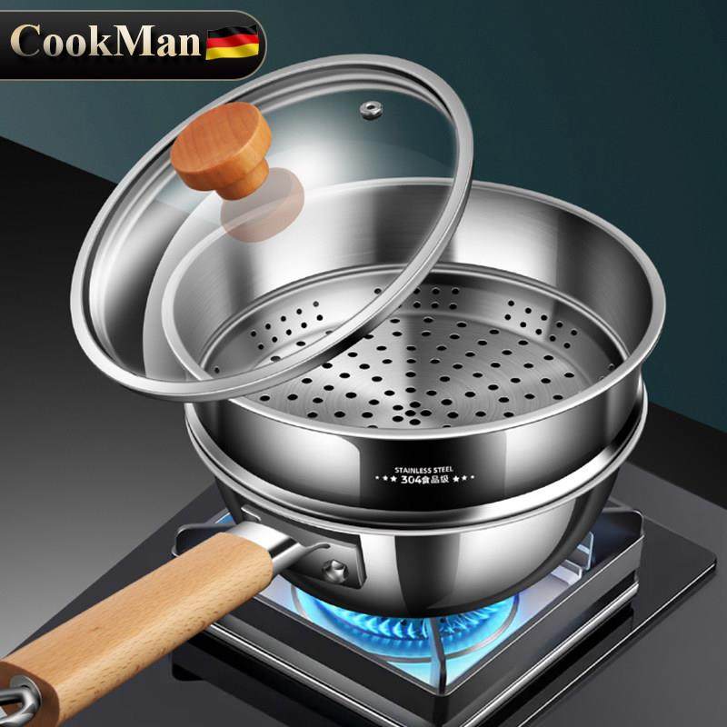 316L不锈钢炒锅蒸锅一体带蒸笼家用无涂层不沾锅电磁炉燃气炒锅,厨房/烹饪用具,炒锅,淘宝优惠券,粉丝福利购,淘宝优惠卷
