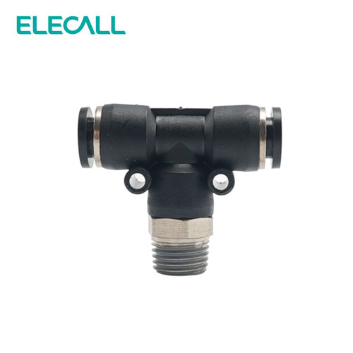 伊莱科PB螺纹三通气管快插快拧接头正T型气动接头PB4/PB6/PB8全10