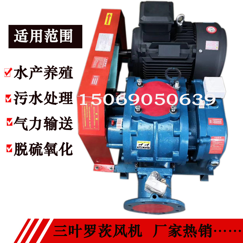 山东章丘三叶罗茨鼓风机造纸厂电厂污水处理水产养殖增氧机曝气