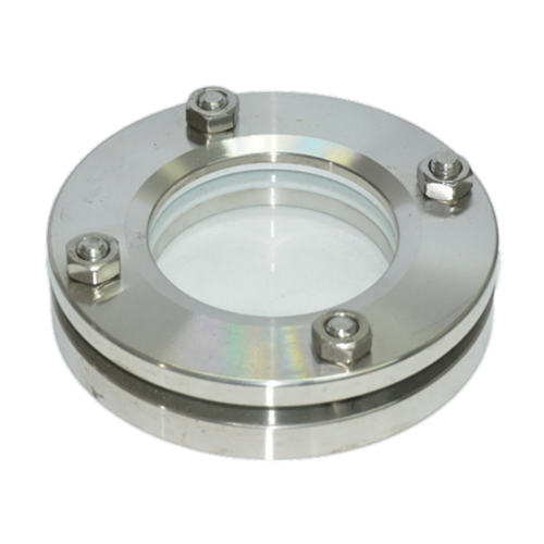 304不锈钢法兰视镜JB593-64碳钢对夹式管道玻璃视盅平板视窗50 65