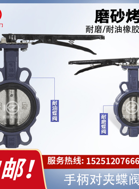 D71X10/16ZB1耐油/耐磨胶蝶阀/水泥罐车蝶阀DN50 65 100 125 200