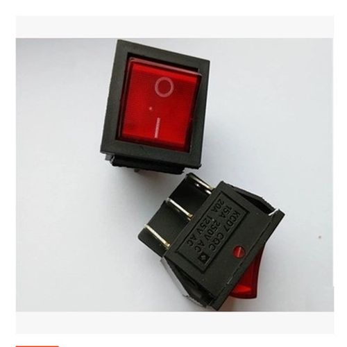 【雅淋电子】通用 船型开关KCD7-2X2 大6脚带灯船型开关 铜脚