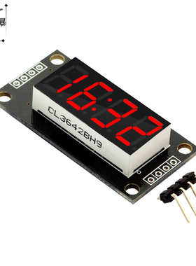 4位LED数码管显示器0.36寸四位数码管TM1637模块带时钟点红绿蓝绿