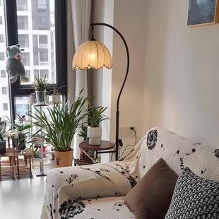 复古法式落地灯艺术客厅沙发置物边几中古风卧室床头柜氛围感台灯