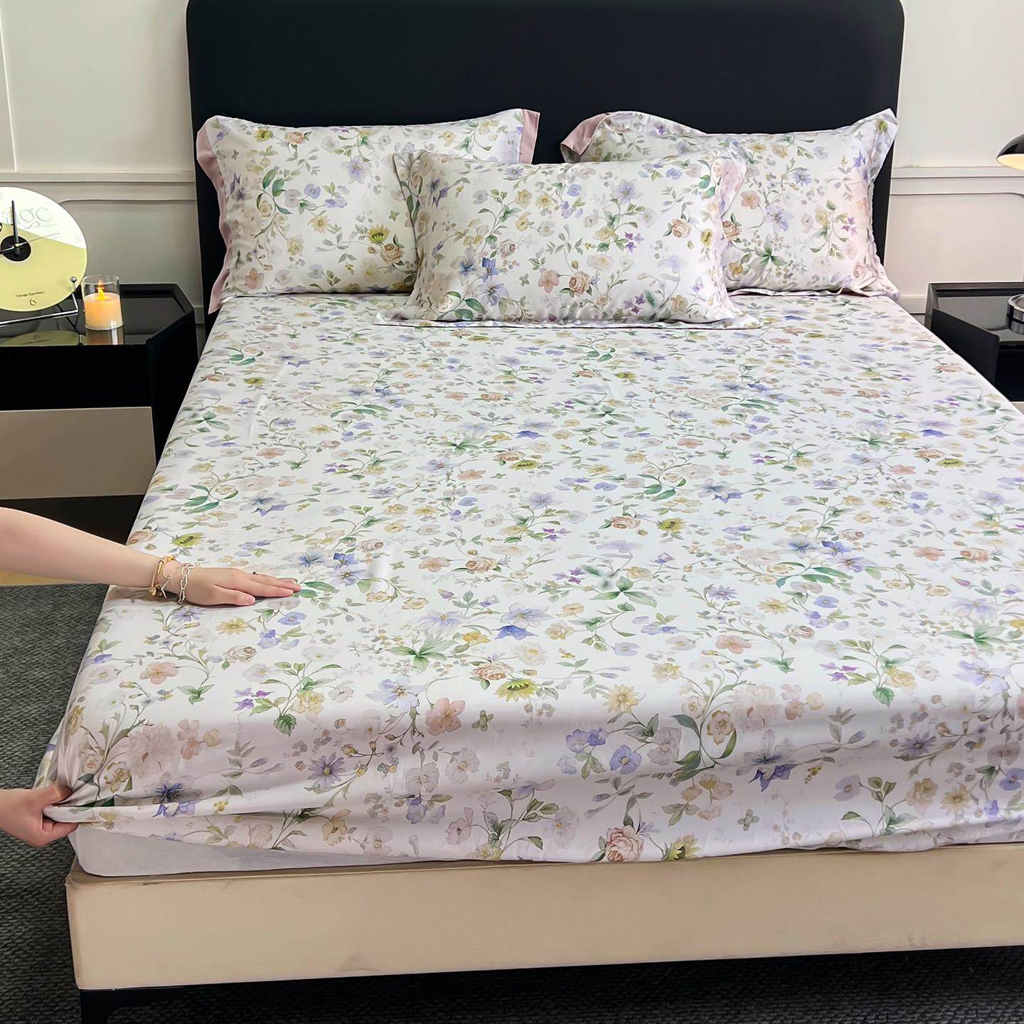 100支天丝印花床笠定制加高任意尺寸定做榻榻米长床单180x200x220,床上用品,床笠,淘宝优惠券,粉丝福利购,淘宝优惠卷