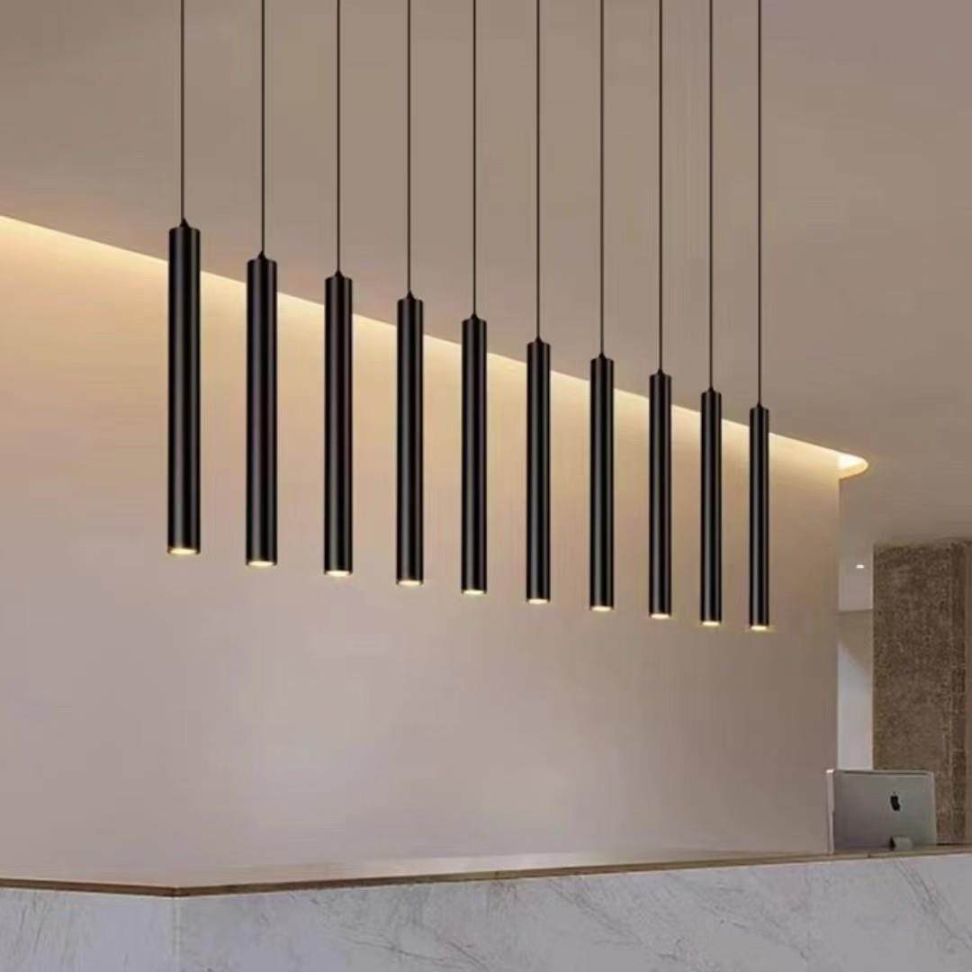 圆管led吧台长筒吊灯简约现代酒店前台餐桌厅圆柱形单头吊线射灯,家装灯饰光源,客厅吊灯,淘宝优惠券,粉丝福利购,淘宝优惠卷