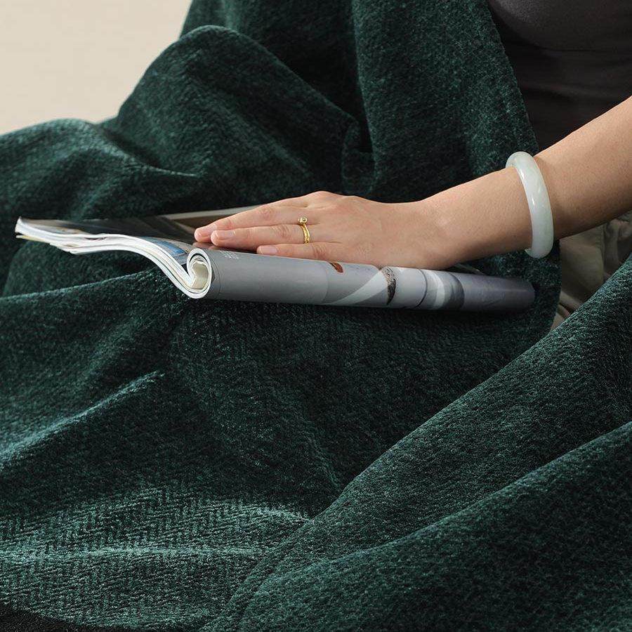 梦幻满屋墨绿色居家休闲毯酒店民宿售楼床旗床尾巾客厅卧室沙发毯,床上用品,休闲毯/毛毯/绒毯,淘宝优惠券,粉丝福利购,淘宝优惠卷