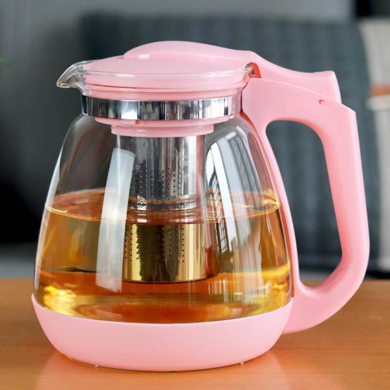 家用少女心粉色大容量耐热加厚无铅玻璃泡茶壶欧式过滤茶吧机水壶,餐饮具,茶壶,淘宝优惠券,粉丝福利购,淘宝优惠卷