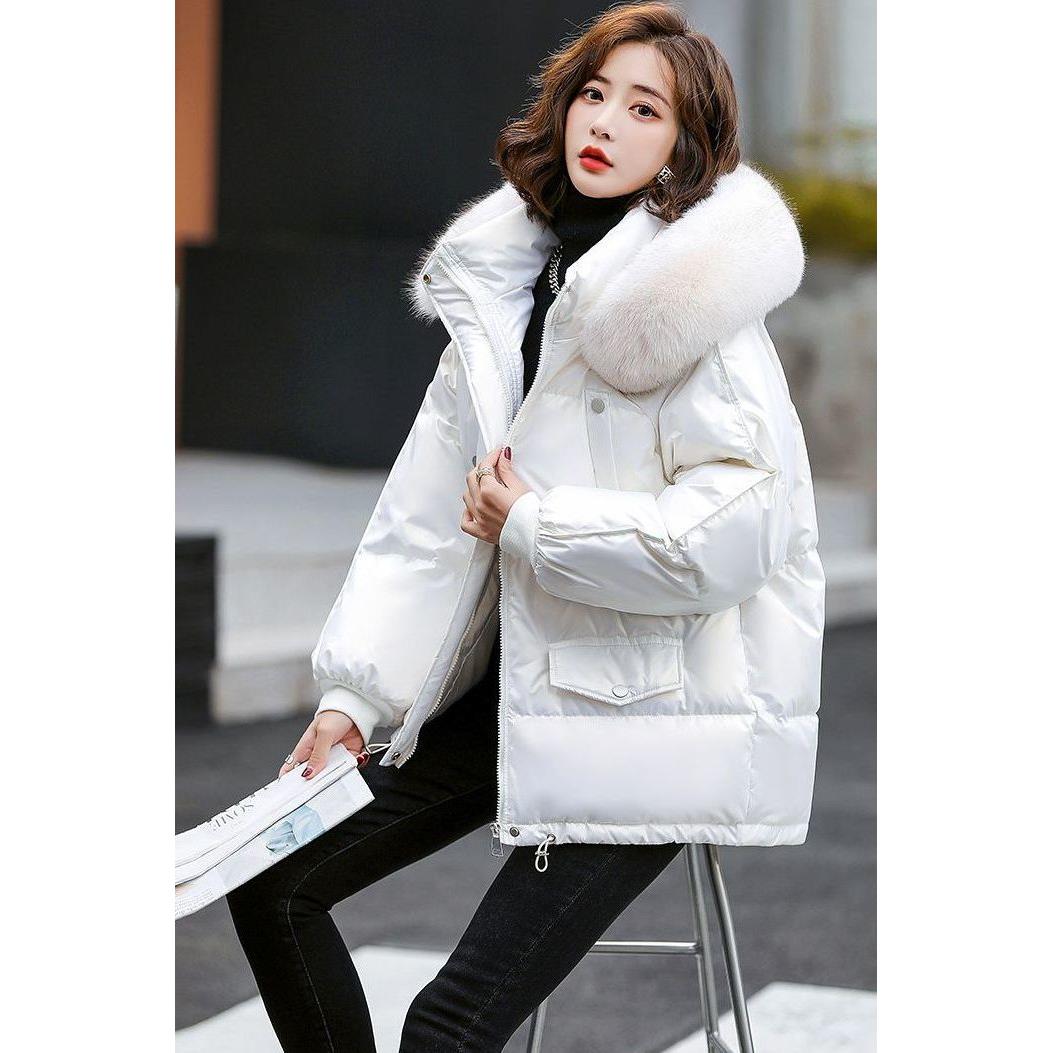 新款高档短羽绒服女免洗连