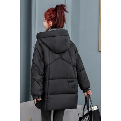 冬季新款加厚棉衣女中长连