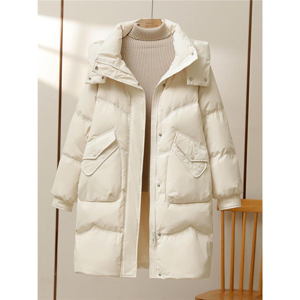 冬季2025新款羽绒棉服中长