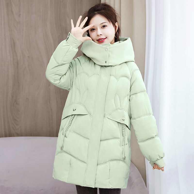 中长款羽绒棉服帽可卸外套