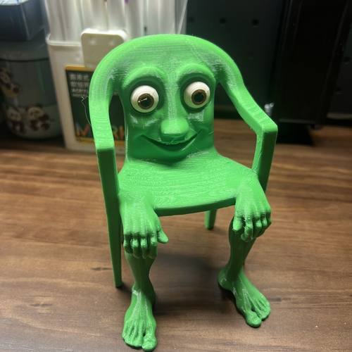 国山海经绿椅子人3d手办摆件