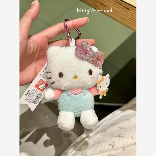 50周年抱小熊hellokitty公仔包包挂件娃娃哈喽kt猫书包钥匙扣玩偶
