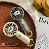 无声卡通便携式 USB充电迷你风扇挂扣三速强风超长待机学生礼物
