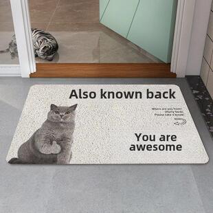 起贝定制猫咪活着回来就行入户门垫进门地毯门口玄关除尘丝圈脚垫