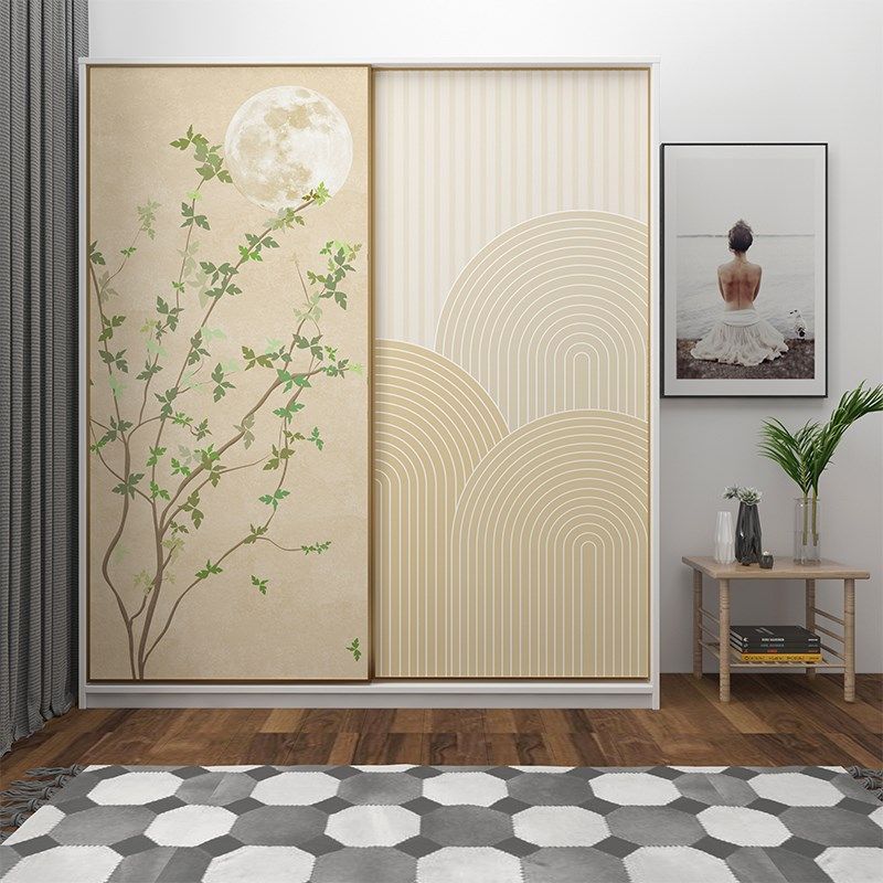 衣柜门贴纸卧室门推拉门浴室移门玻璃门自粘中式古风客厅屏风贴画,家居饰品,软装墙贴,淘宝优惠券,粉丝福利购,淘宝优惠卷