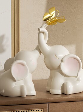 吉祥有福好寓意大象装饰摆件高级感客厅玄关电视酒柜乔迁新居礼物