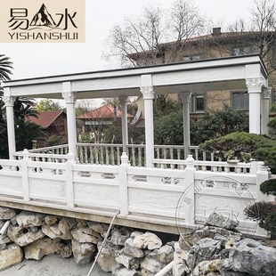 大理石阳台护栏石栏杆升旗台石雕栏杆汉白玉栏板别墅围栏定制