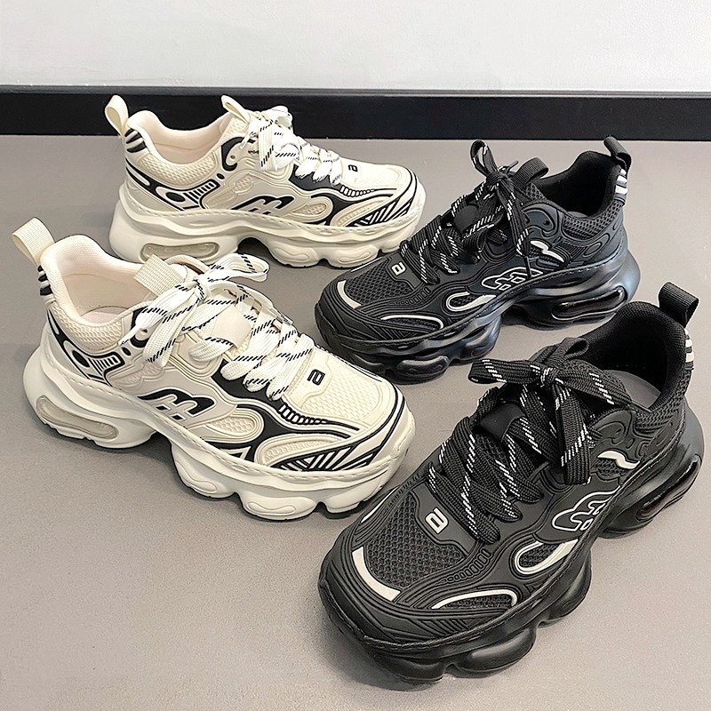 老爹鞋男夏季透气厚底运动鞋增高百搭网面休闲鞋男士2024夏季爆款