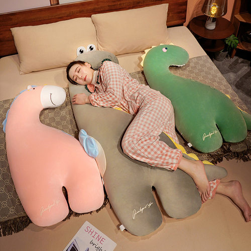 恐龙毛绒玩具抱睡公仔可拆洗大长条男生款抱枕女生睡觉夹腿布娃娃