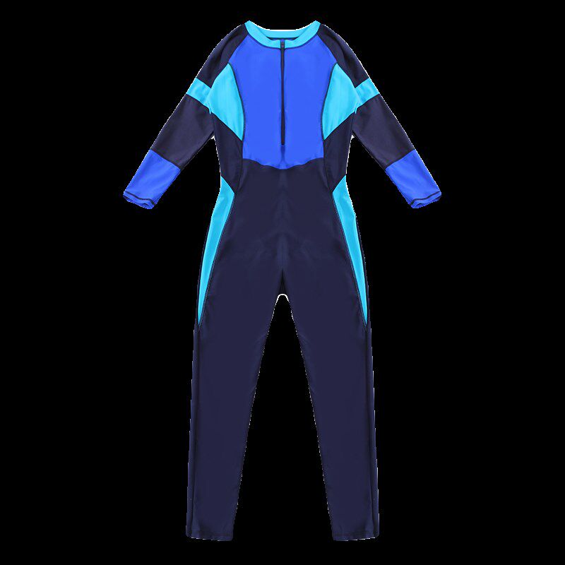 泳衣男连体长袖长裤全身套装大码男士潜水服冲浪游泳水母衣防尴尬