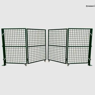 。铁丝网门护栏门仓库对开摺叠门简易门庭院篱笆菜园围栏网门临时