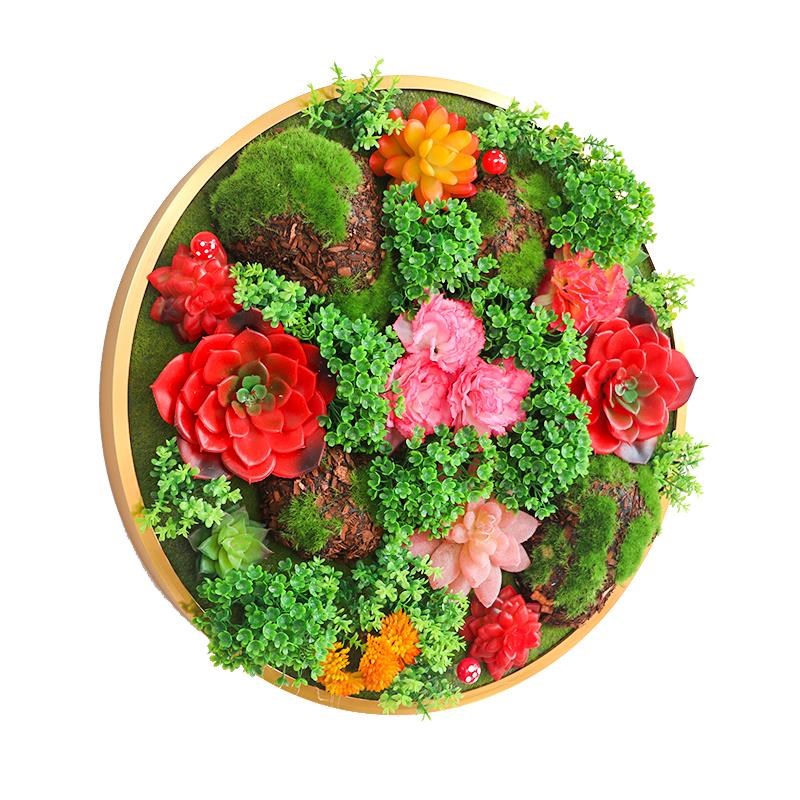 圆形装饰品绿植框壁挂花阳台挂件挂墙植物墙面装饰简约卧室田园风