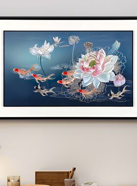 新中式餐厅背景墙装饰画手工雕刻新款铜版画金玉满堂壁画玄关挂画
