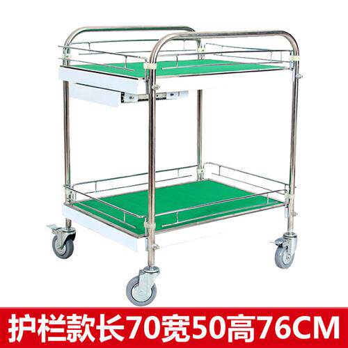 仪器仪表工具车双层平板车u推货文件车载物制转车0拉车平车搬运车