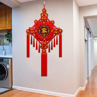 中国结挂件客厅大号桃木福字挂饰玄关背景墙乔迁新居装饰新年壁挂