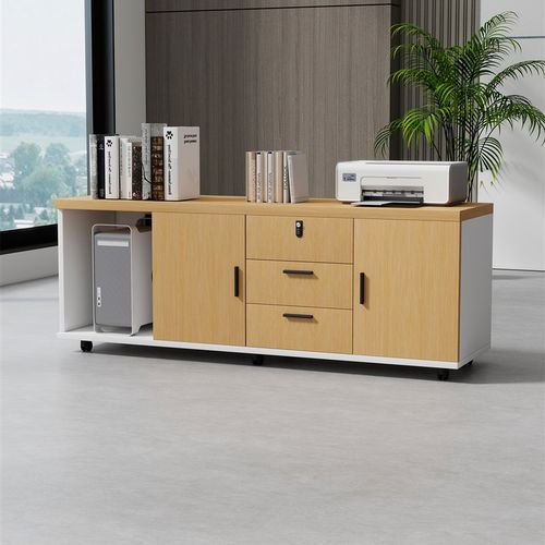 文件柜办公室带锁柜子移动收纳柜抽屉柜带轮桌下储物柜矮柜小边柜