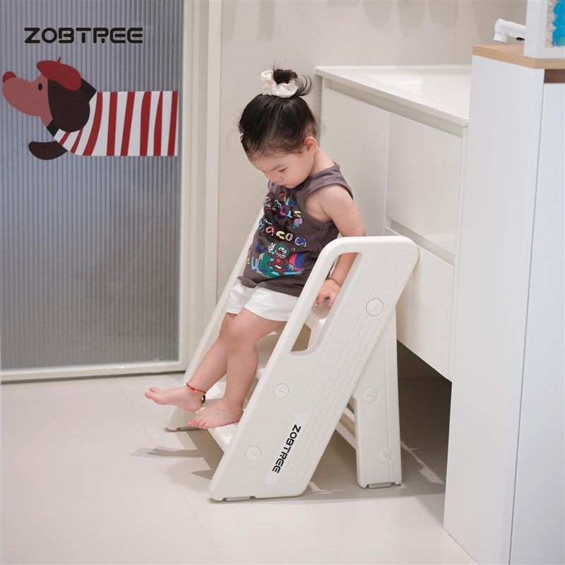 儿童洗漱台阶梯踩凳宝宝洗手台阶凳婴幼儿洗脸垫脚凳脚踏增高折叠,住宅家具,玩具椅/踩脚凳,淘宝优惠券,粉丝福利购,淘宝优惠卷