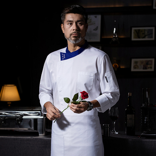 厨师服长袖酒店后厨工作服秋冬款火锅饭店食堂服装餐饮厨师长工装