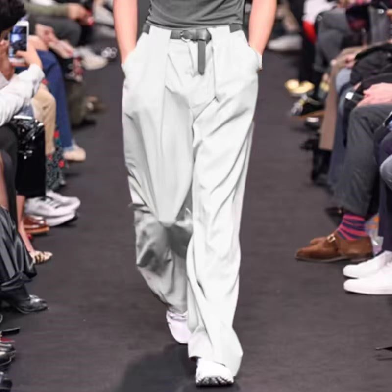 新款潮男帅气宽松垂感阔腿裤免烫休闲高级感免烫百搭春夏直筒长裤